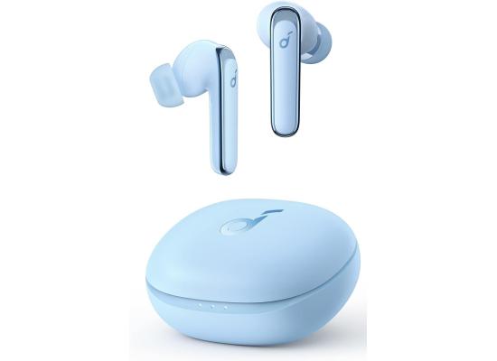 Anker Soundcore Life P3 Bluetooth Earphones, Custom 11mm Composite Drivers, Multi-Mode ANC, 6 Microphones with Noise Reduction AI, IPX5 Rated Protection - Sky Blue